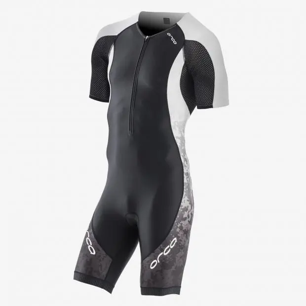 Mens Core Short Sleeve Race Suit Bk-Wh 1