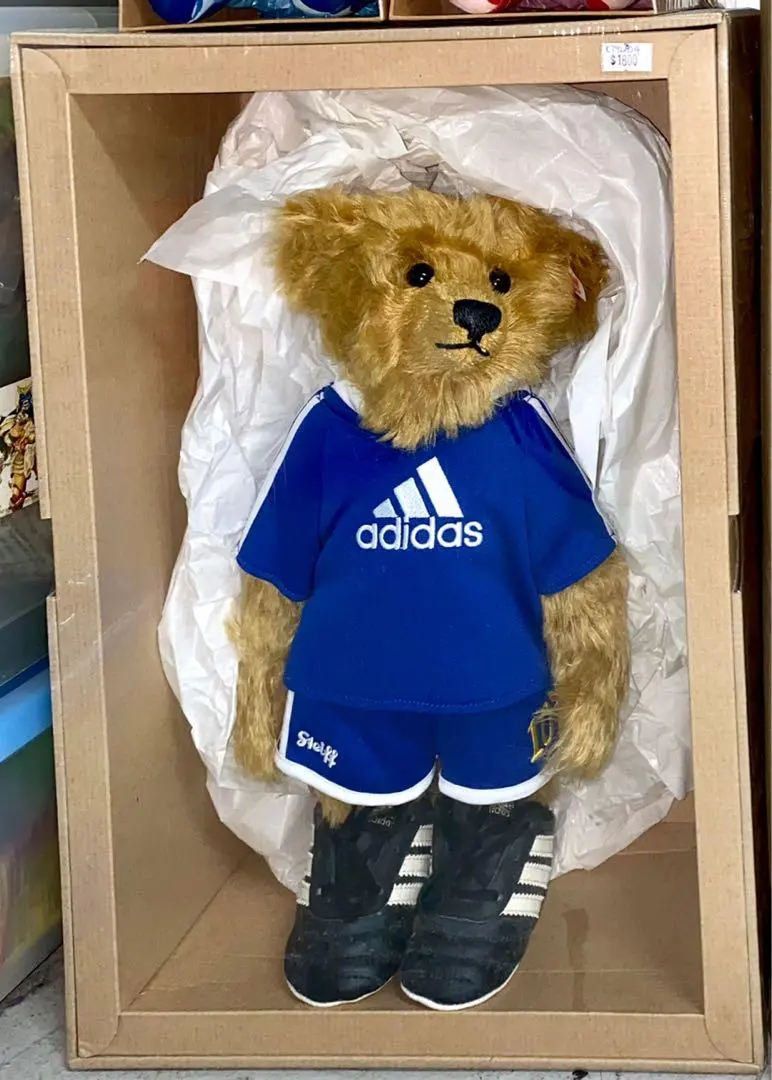 Adidas Teddy Bear Golden Blond 37Cm Steiff Button In Ear Limited Edition Of 1500 Pieces Exclusively For Japan C742-934 1