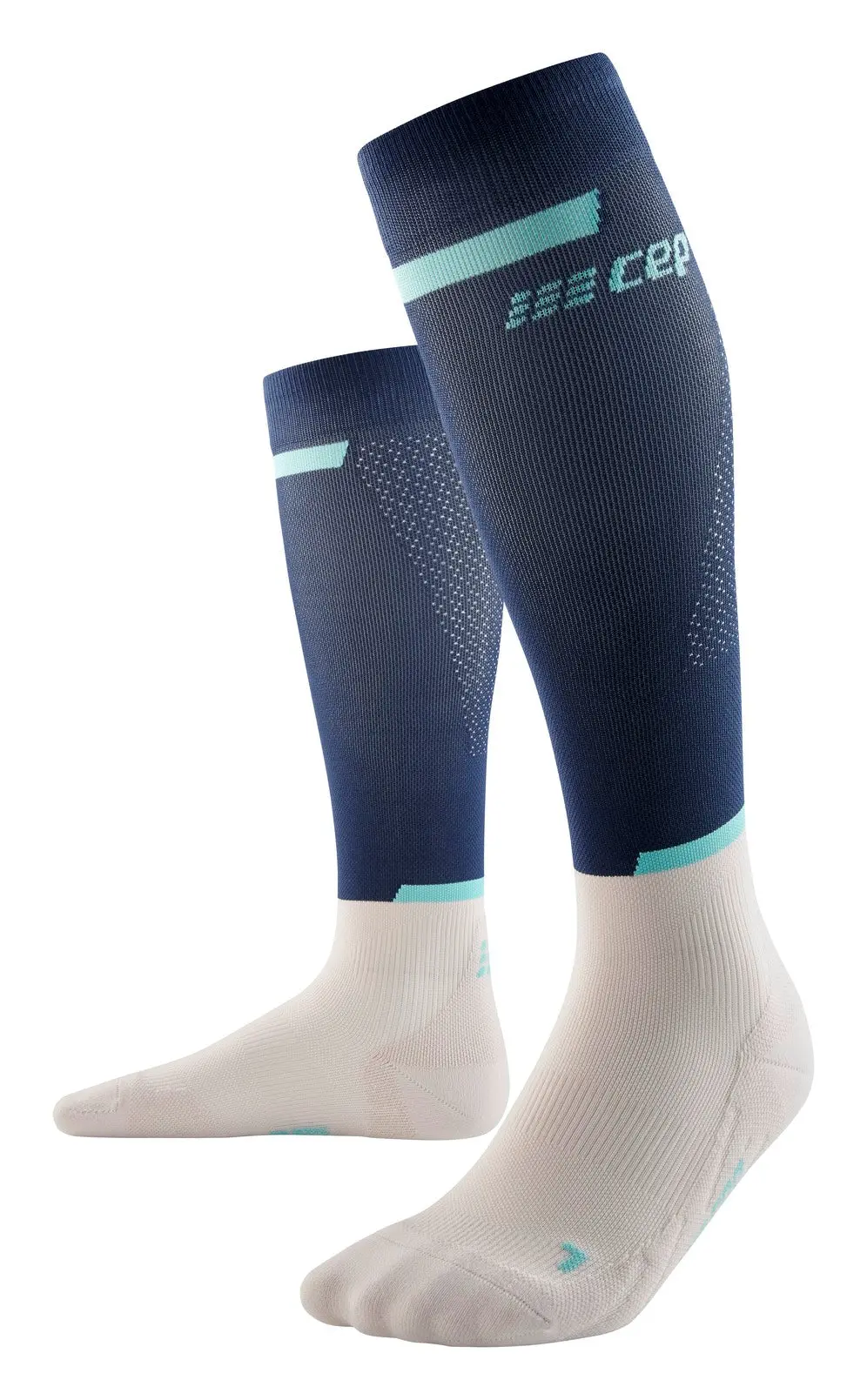 Cep Run Sock Tall 4.0 Blue/Off White Men 1