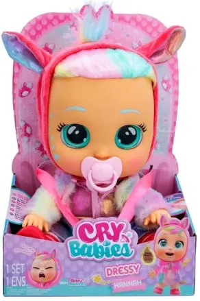 Cry Babies 12'' Dressy Hannah Doll With Tears And Sounds Feature For Baby And Toddlers Ages 18 Months And Up 1