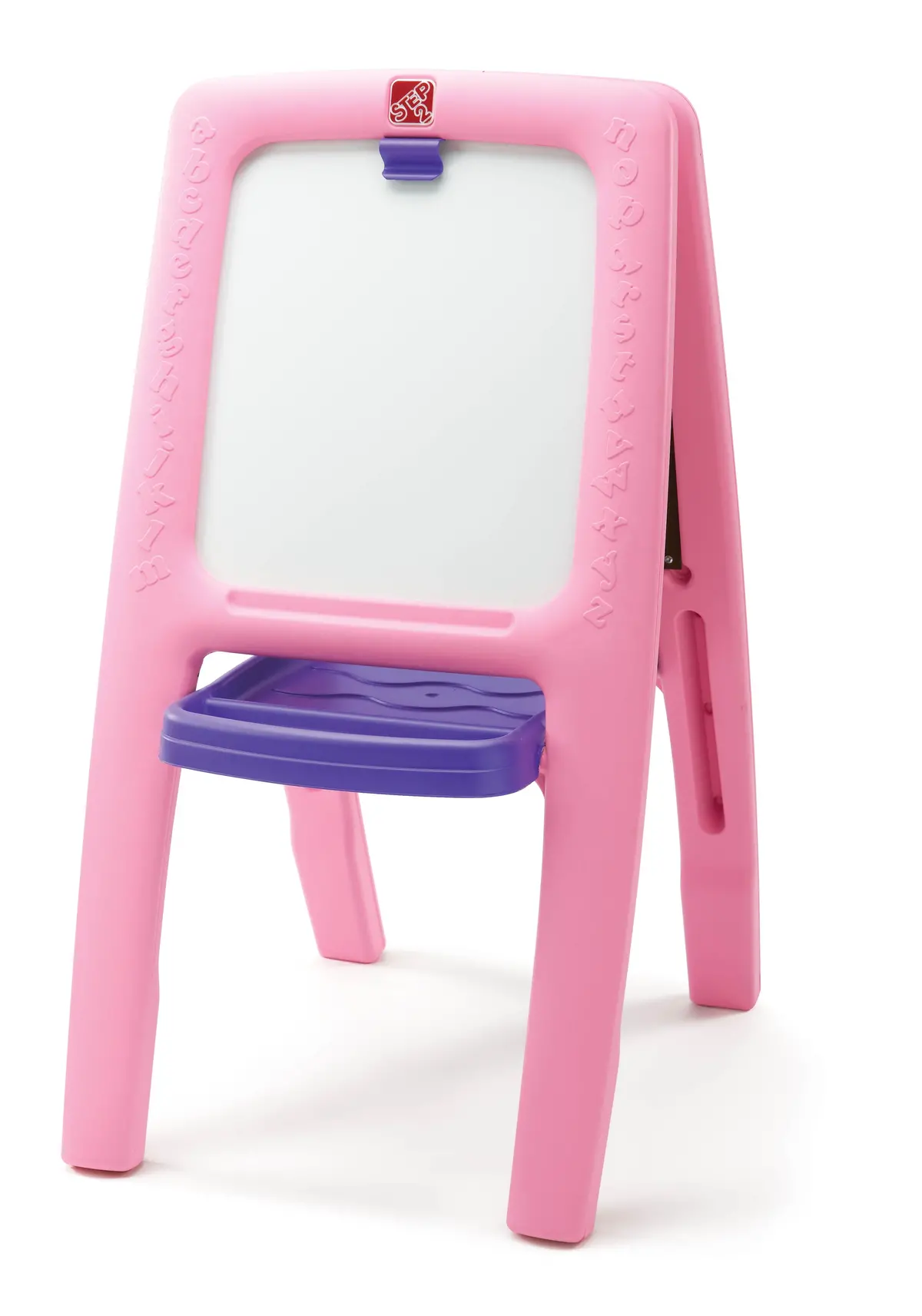 Step2 Easel For Two Double-Sided Art Easel With Magnetic Letters & Numbers Accessory Set For Kids, Pink 1