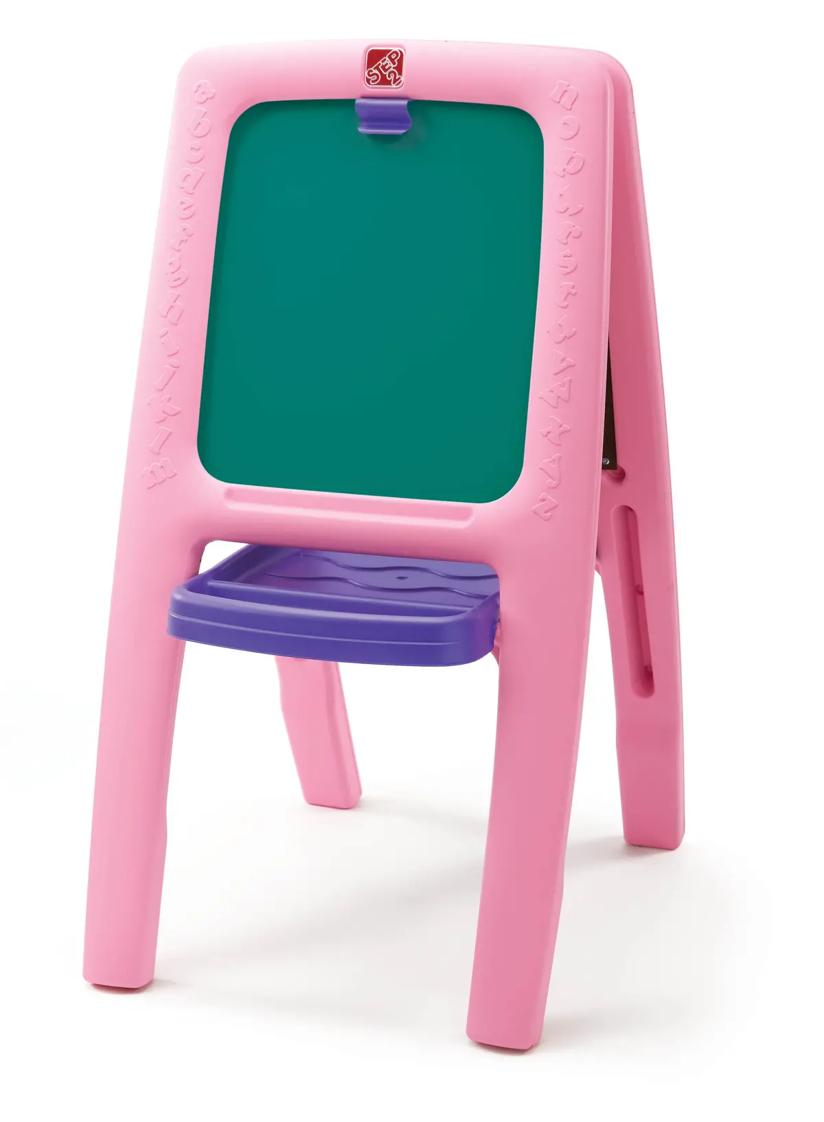 Step2 Easel For Two Double-Sided Art Easel With Magnetic Letters & Numbers Accessory Set For Kids, Pink 2