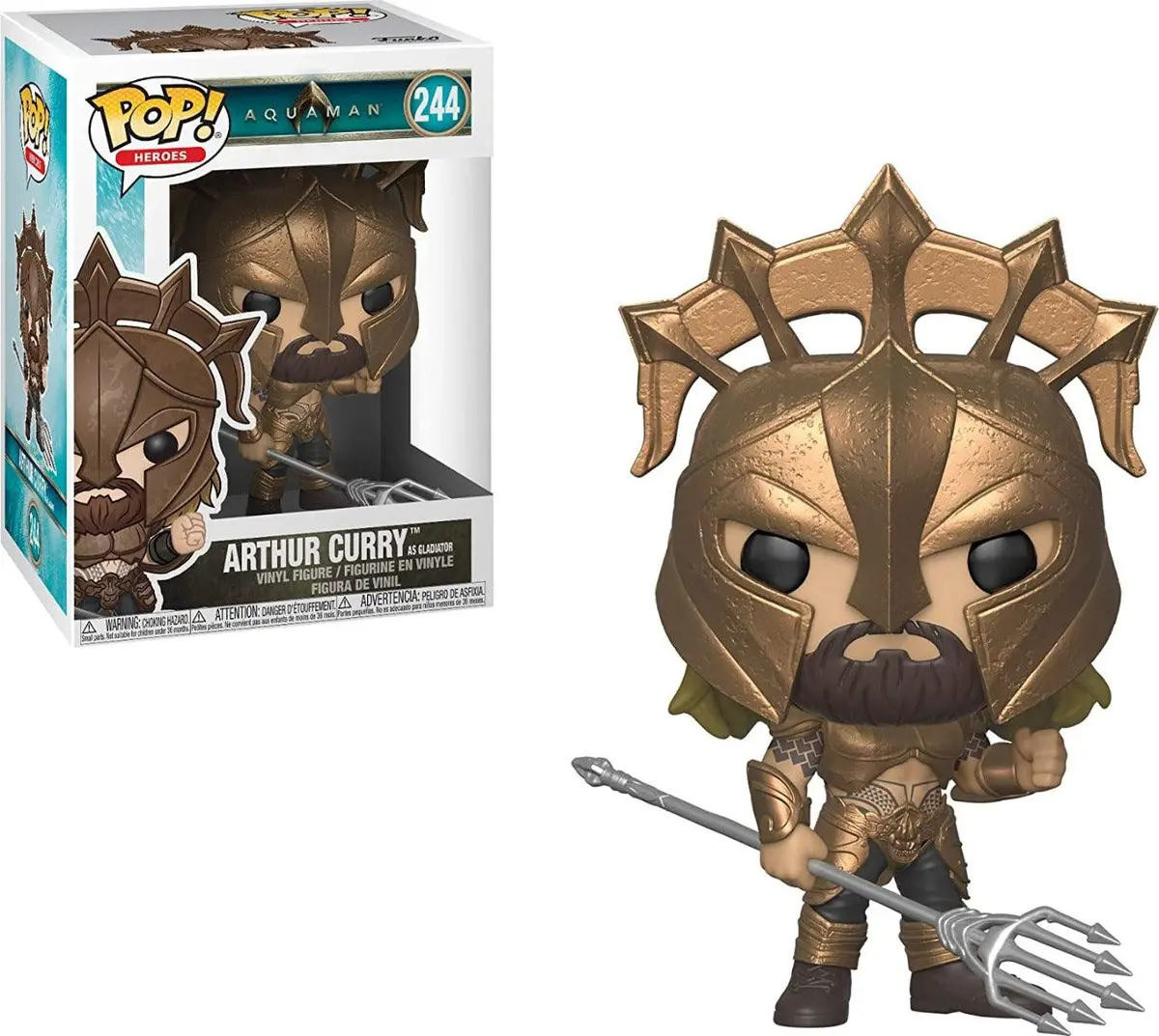 Funko Pop Dc - Aquaman (2018) - Arthur Curry As Gladiator #244 1