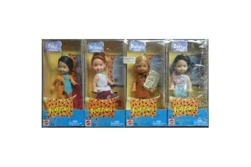 Mattel Flintstones Kelly Fred Wilma Barney Rubble Betty 聰明笨伯 董輝 慧瑪 班尼 比堤 07365 1
