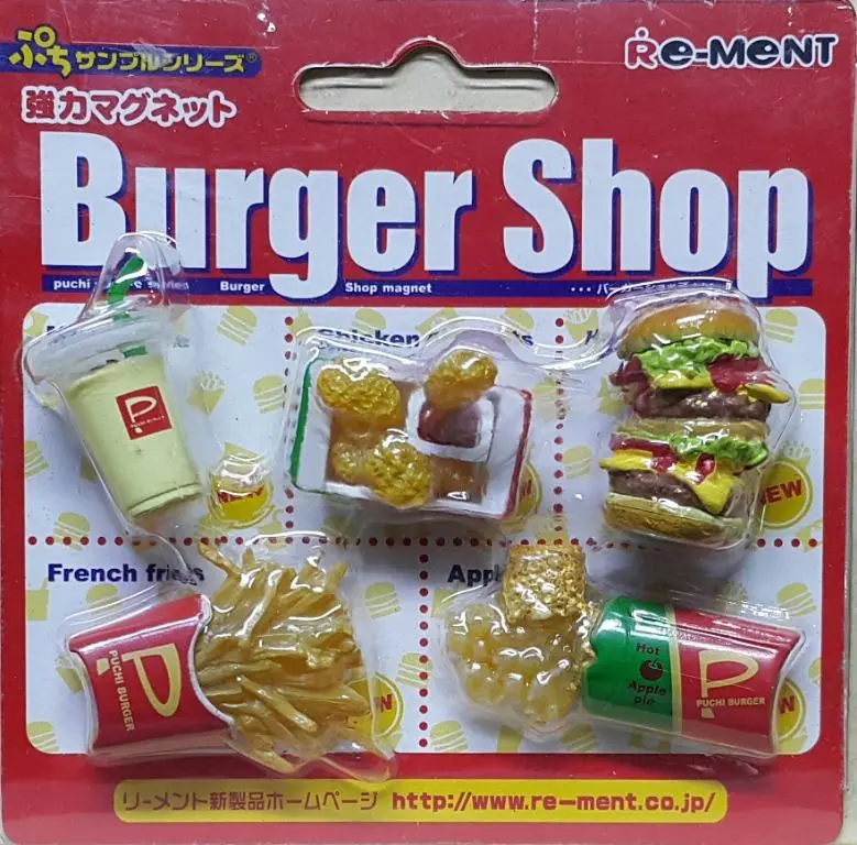 Re-Ment Petit Sample Series Powerful Magnet Burger Shop 小樣本系列 漢堡店 強力磁石貼 (Buy-20165-Cw) L 1