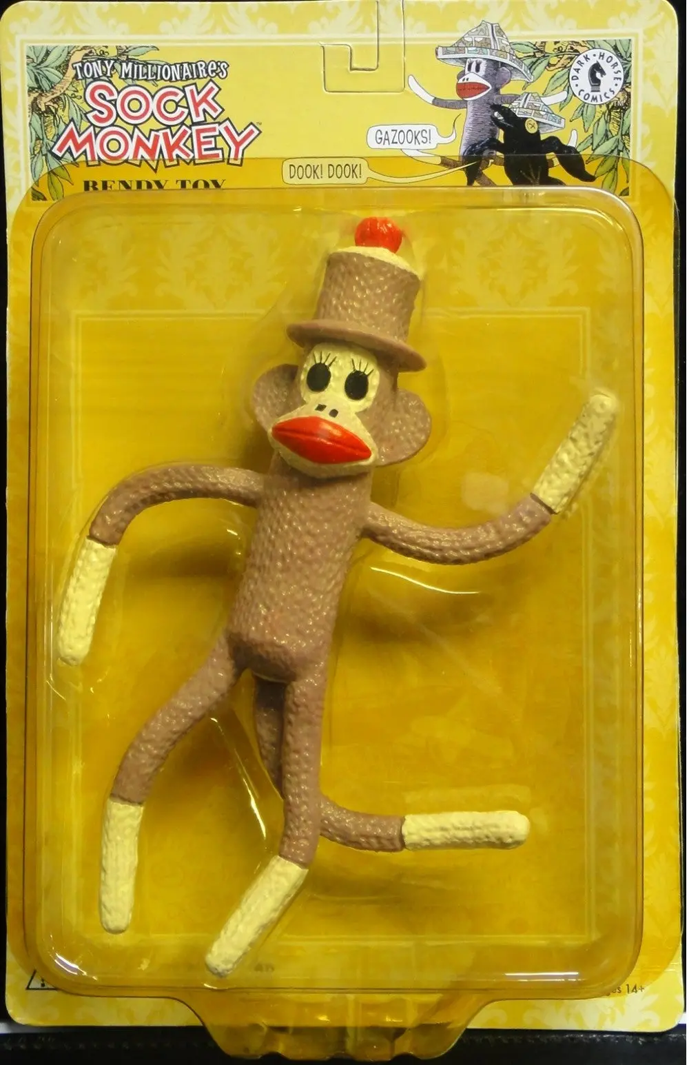 黑馬漫畫 東尼米連奈爾 Dark Horse Comics Tony Millionaire's Sock Monkey Collection Sock Monkey Bendy Toy (Buy-10020) 1