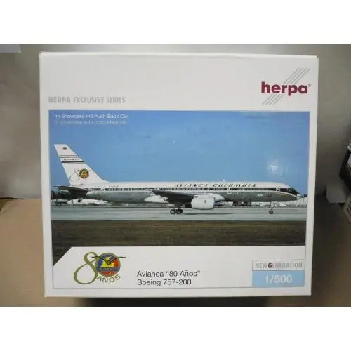 Herpa 1/500 Avianca "80 Anos" Boeing 757-200 (510103) (Piu10) 1