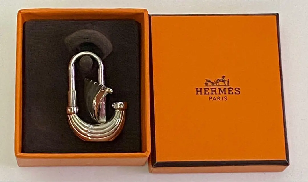 Hermes Paris Made In France 愛馬仕 Birkin Kelly Vintage Yachts Sailing Boat Cadena Padlock Bag Charm Necklace Silver 帆船 銀色 包包 吊飾 鎖頭 飾物 (J4162bw) 1