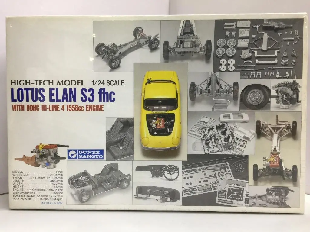 Gunze Sangyo 1/24 Lotus Elan S3 Fhc With Dohc In-Line4 1558Cc Engine High-Tech Model (G-514:5000) (C890a-937) 1