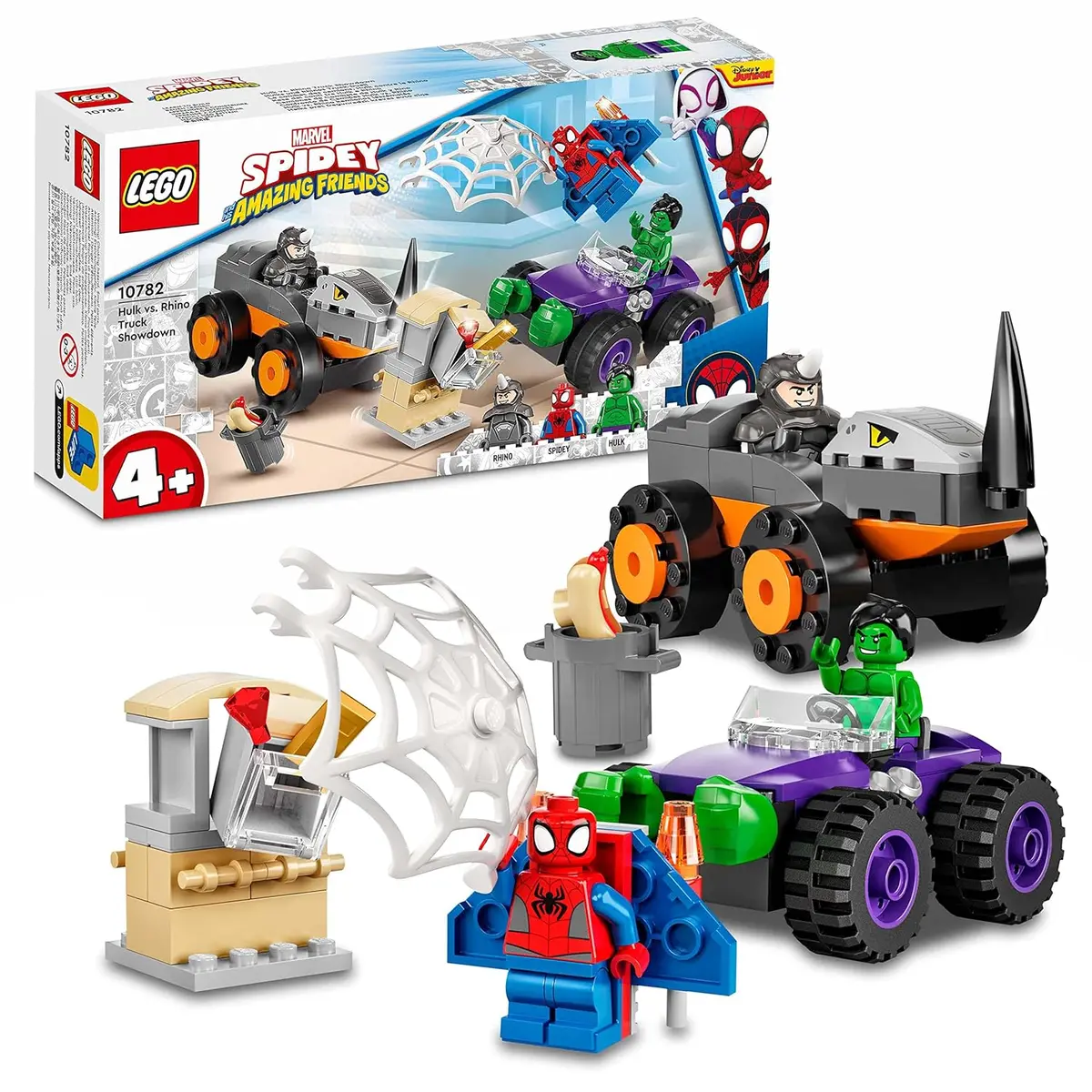 Lego Marvel Spidey And His Amazing Friends Hulk Vs. Rhino Truck Showdown Building Kit For Ages 4+ 1