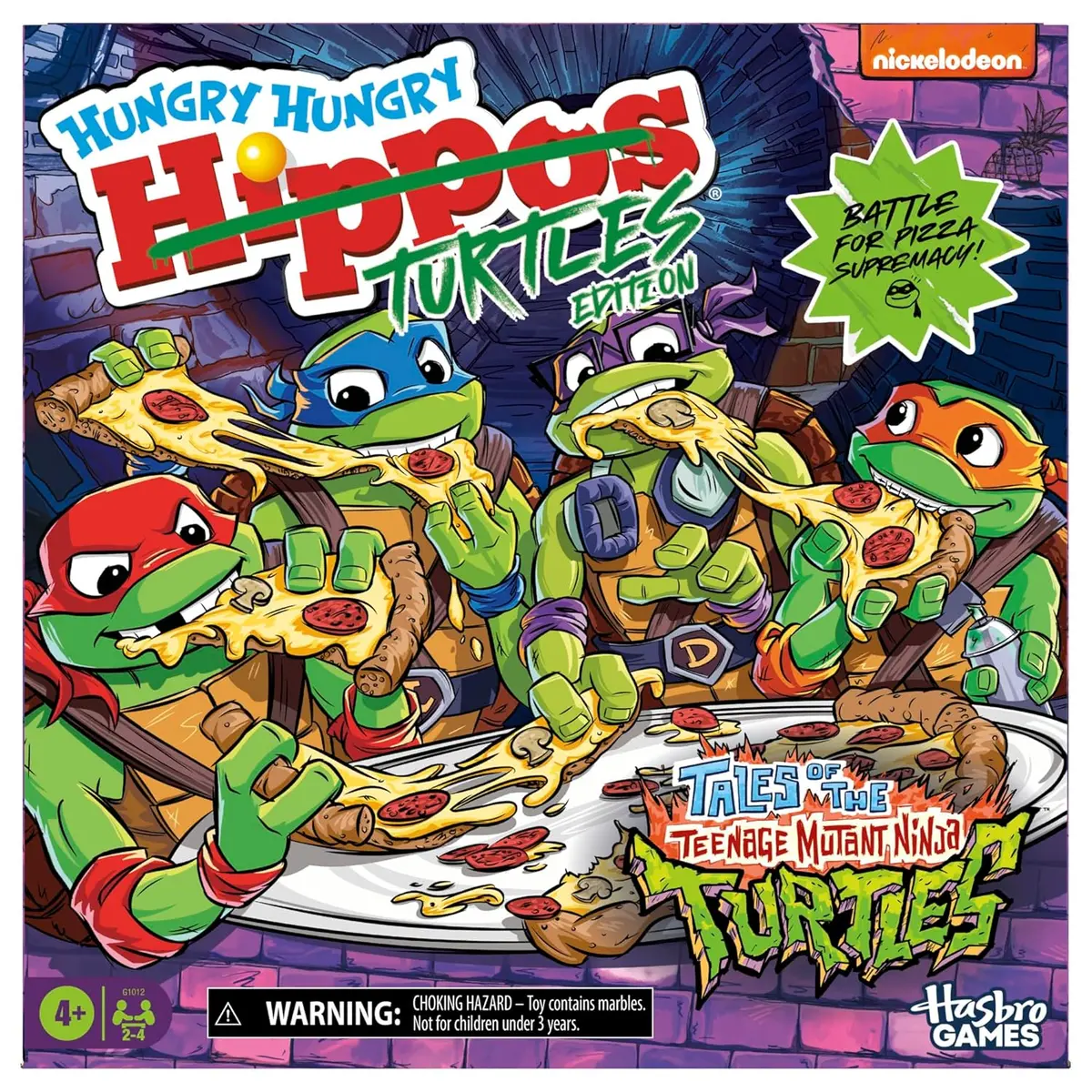 Hasbro Gaming Hungry Hungry Hippos: Teenage Mutant Ninja Turtles Edition Game For Ages Ages 4 And Up 1