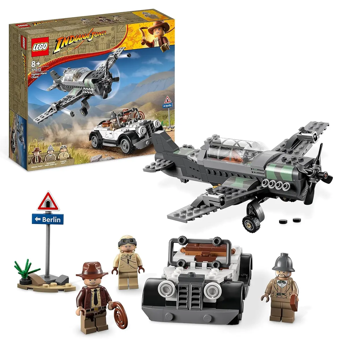 Lego Indiana Jones Fighter Plane Chase Building Kit For Ages 8+ 1