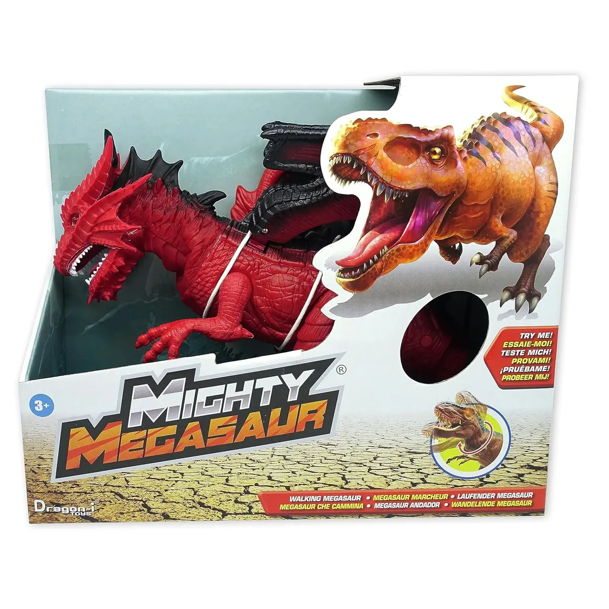 Dragon-I Mighty Megasaur Dragon With Lights And Sound For Kids Ages 3+, Red 1