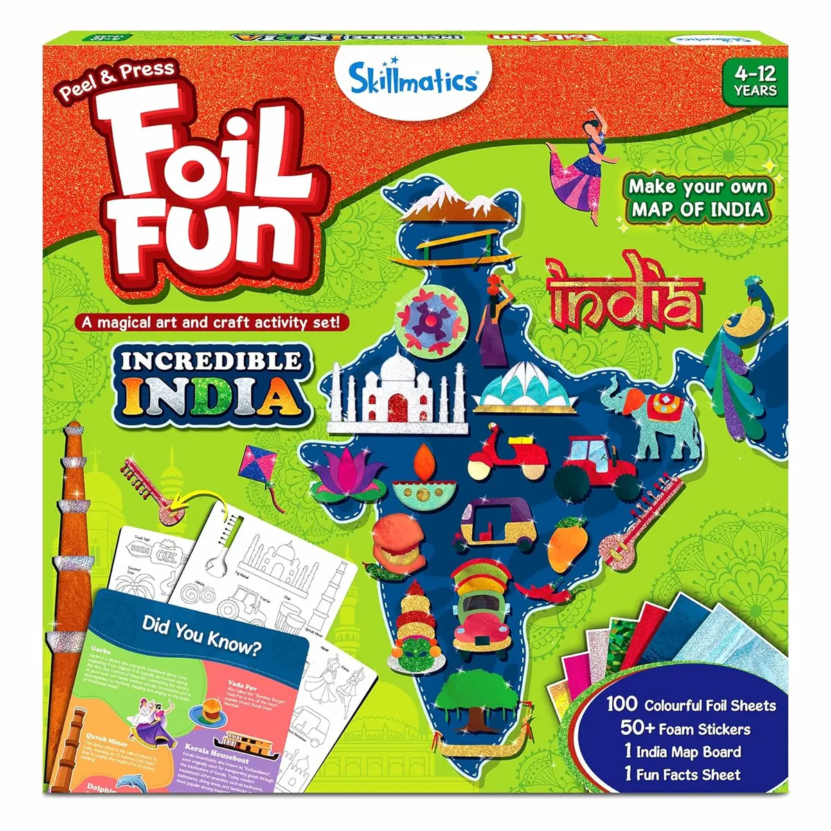 Skillmatics Foil Fun - Incredible India Diy Creative & Educational Activity Kit For Ages 4+ 1