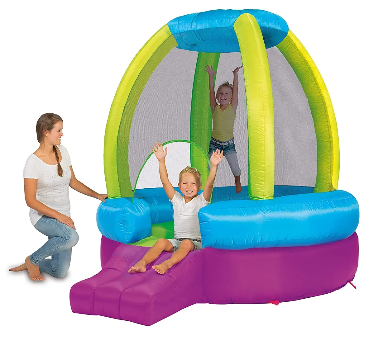 Plum Rocket Bouncer With Inflator & Storage Bag For Kids Ages 3-6 Years 1