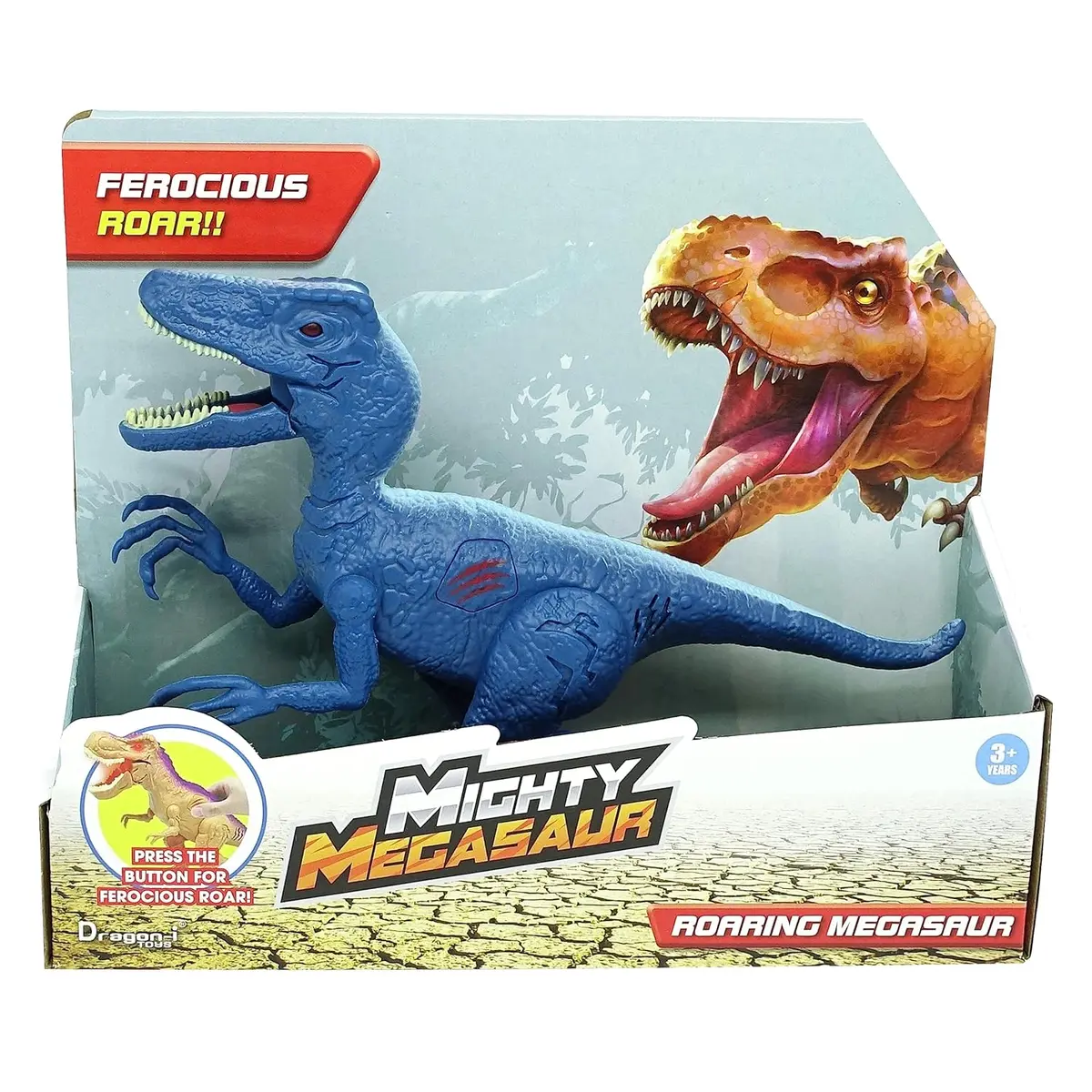 Dragon-I Mighty Megasaur Roaring Raptor Dinosaur Toy For Kids Ages 3+ 1