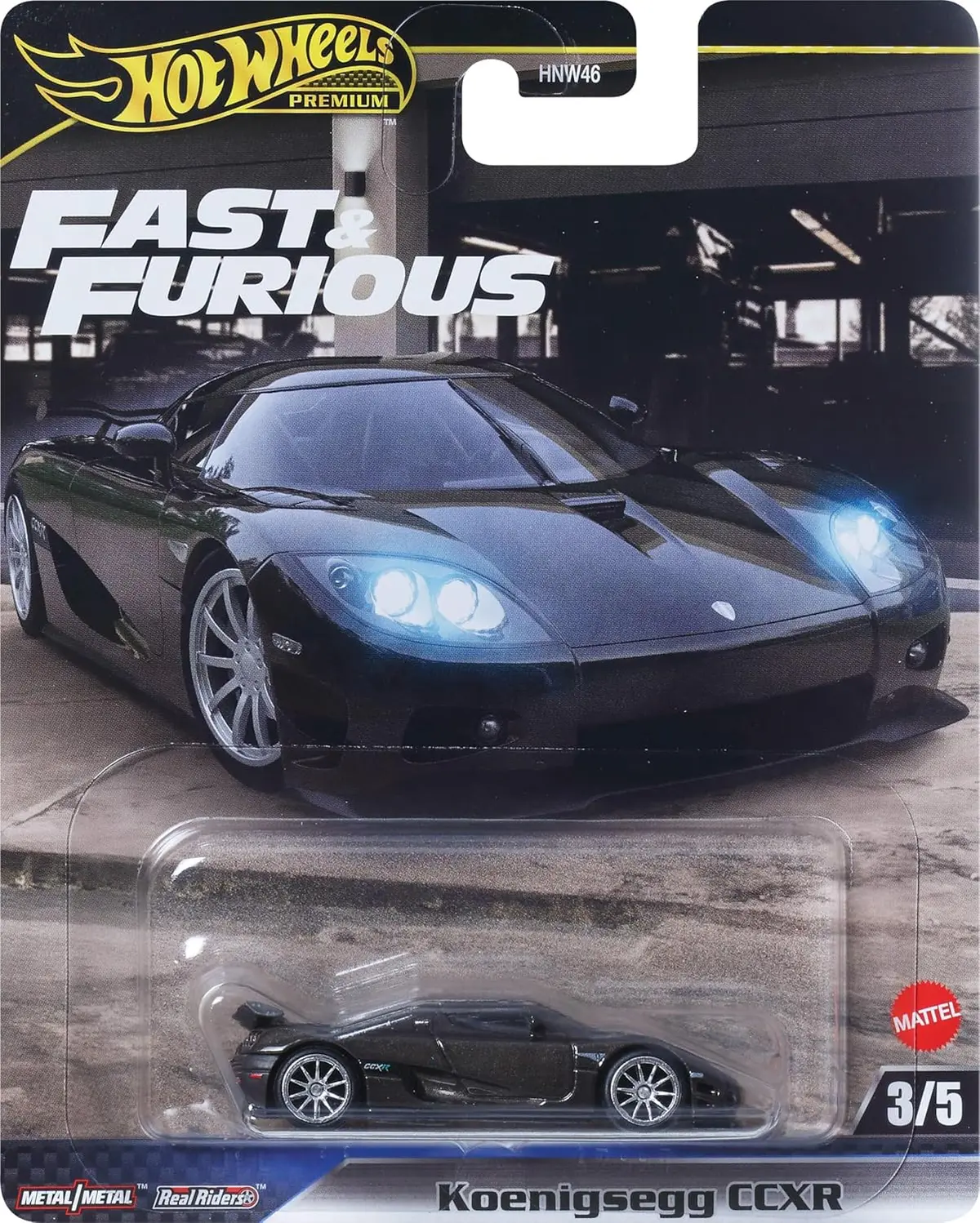 Hot Wheels Premium Car Fast & Furious Koenigsegg Ccxr, 1:64 Scale Die-Cast Car For Collectors Inspired By Fast & Furious Movie 1