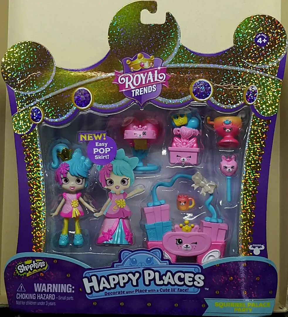 Moose 57594 皇室時尚 驚喜收集套裝 松鼠皇宮派對 Shopkins Royal Trends Happy Places Squirrel Palace Party Set (Epc-2207D-32) 存 1