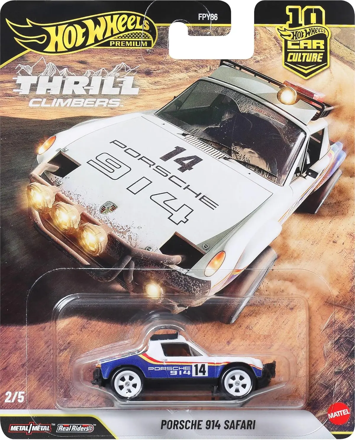 Hot Wheels Car Culture 1:64 Scale Premium Thrill Climbers 2026 Porsche 914 Safari Toy Car For Ages 4+ 1