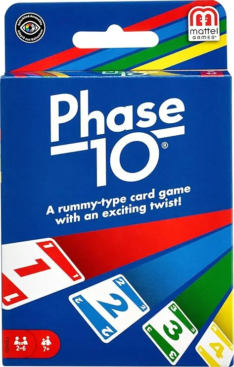 Mattel Games Uno Phase 10 Family & Friends Card Game For Ages 7+ 1