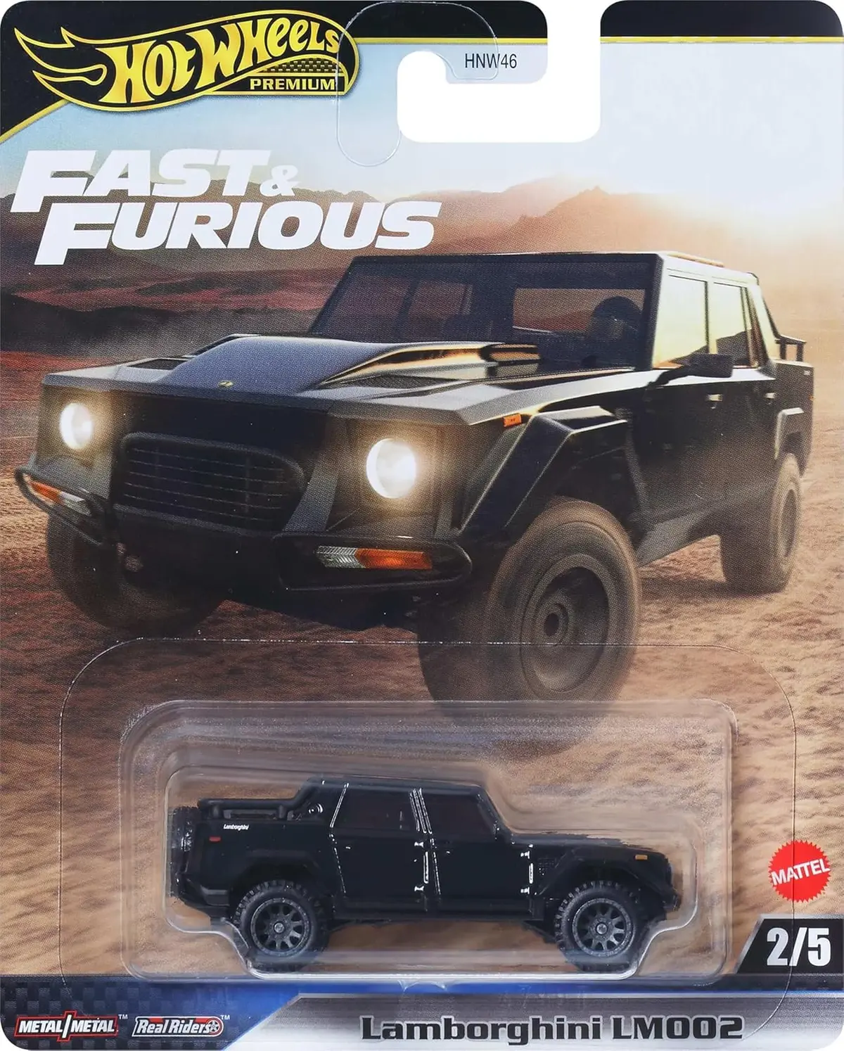 Hot Wheels Premium Car Fast & Furious Lamborghini Lm002, 1:64 Scale Die-Cast Car For Collectors Inspired By Fast & Furious Movie 1