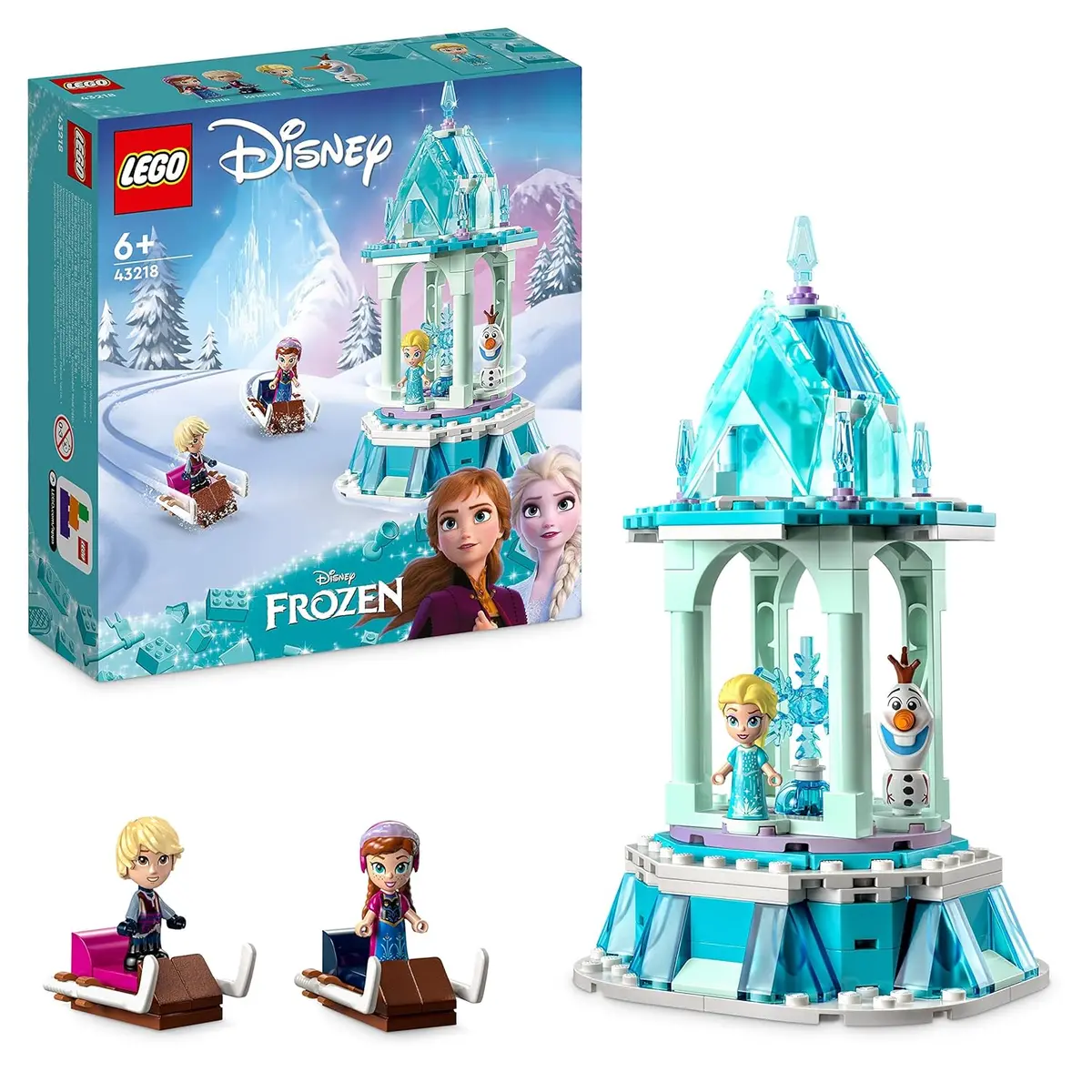 Lego Disney Anna And Elsa’S Magical Carousel Building Kit For Ages 6+ 1
