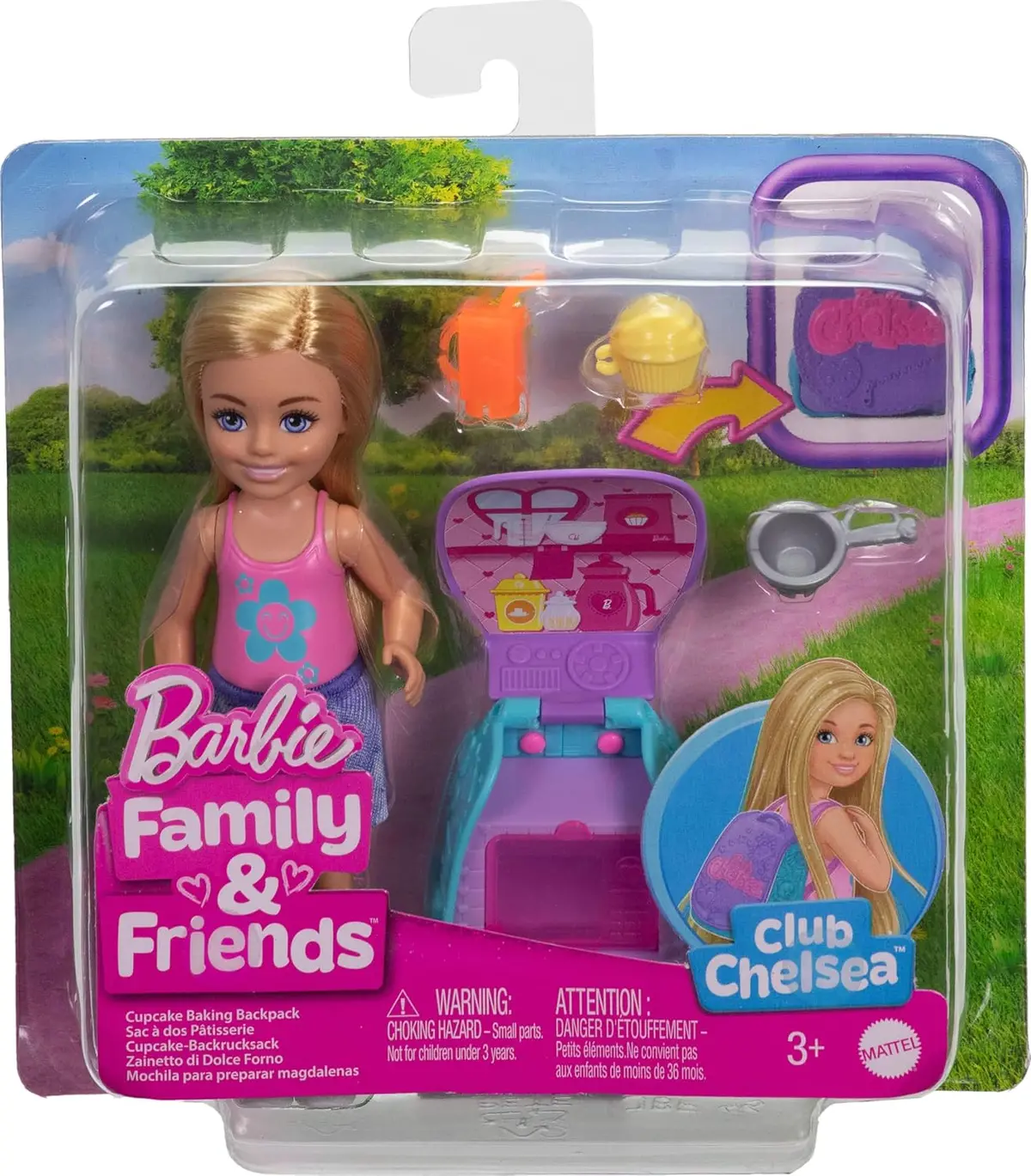 Barbie Family & Friends Chelsea Cupcake Baking Backpack Chelsea Doll And Accessories For Kids Ages 3+ 1