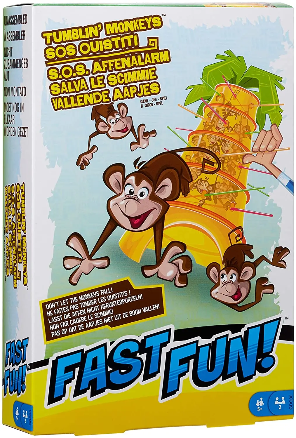 Mattel Games Fast Fun Tumblin' Monkeys Adventure Board Game For Ages 5+ 1