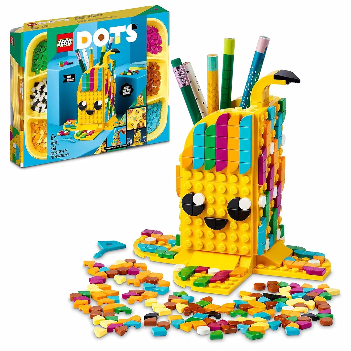 Lego Dots Cute Banana Pen Holder Diy Craft Decoration Building Kit For Ages 6+ 1