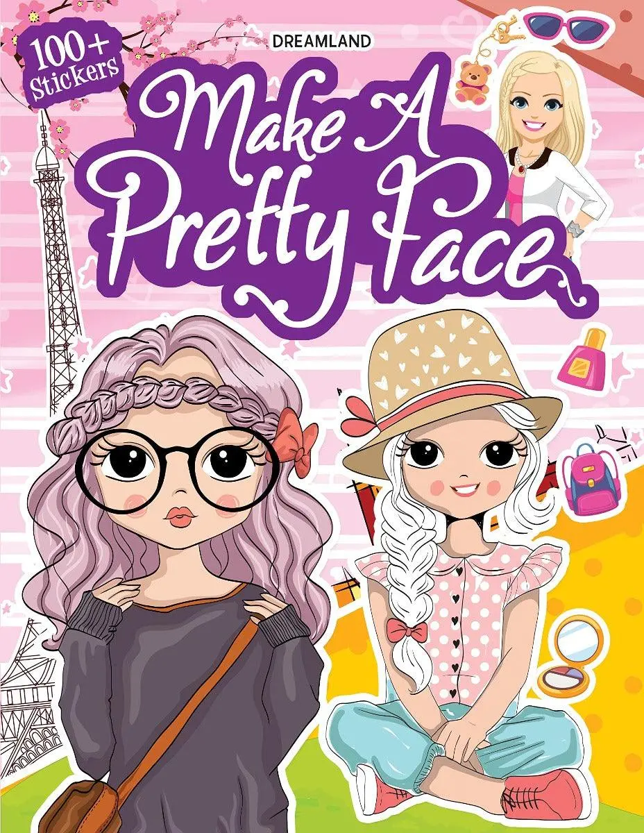 Make A Pretty Face With 100+ Stickers - Interactive Book For Kids Ages 5+ (English) 1