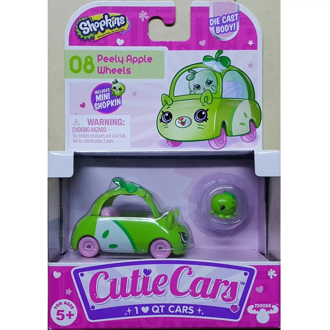 Moose 56582 Shopkins Cutie Cars 08 Peely Apple Wheels Die Cast Body (Epc-1432-10) 存 1
