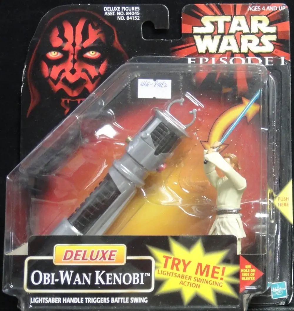 Hasbro 星球大戰 Star Wars Episode I Deluxe Obi-Wan Kenobi With Lightsaber Handle Triggers Battle Swing (Wkg-84152) 1