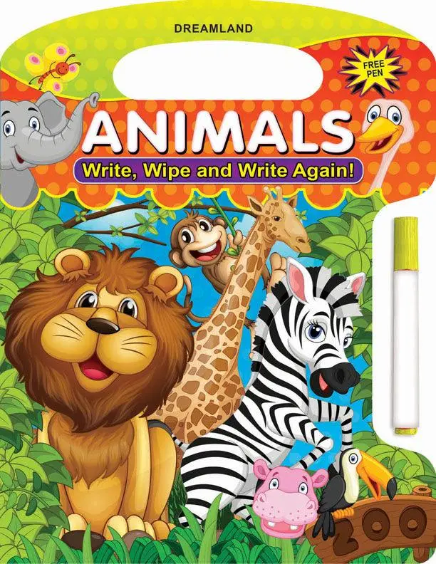 Dreamland Write And Wipe Book - Animals - An Early Learning Book For Kids (English) 1