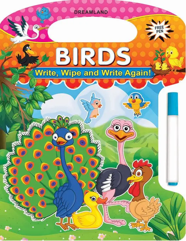 Dreamland Write And Wipe Book - Birds - An Early Learning Book For Kids (English) 1