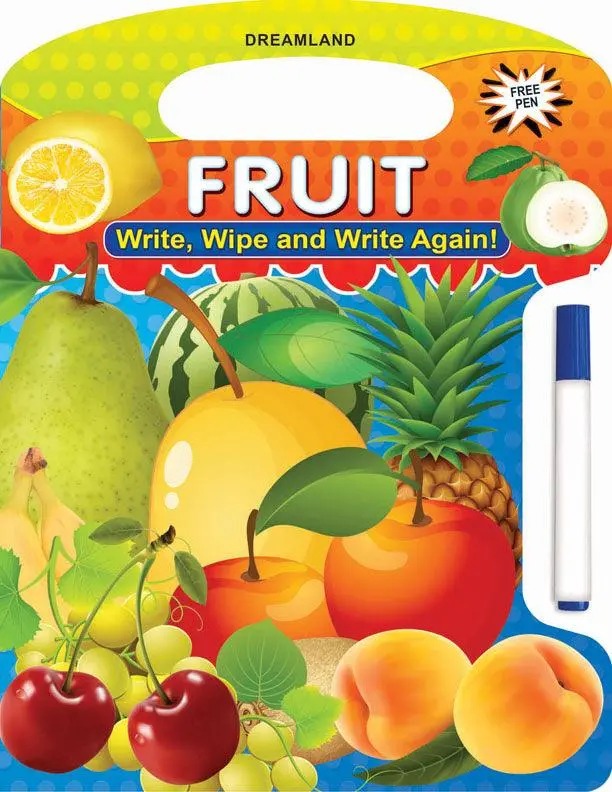 Dreamland Write And Wipe Book - Fruit - An Early Learning Book For Kids (English) 1