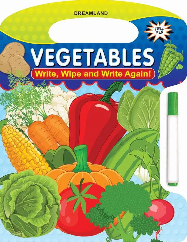 Dreamland Write And Wipe Book - Vegetables - An Early Learning Book For Kids (English) 1