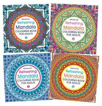Dreamland Refreshing Mandala Colouring Book - A Drawing Painting & Colouring Book For Adults - Pack Of 5 Titles(English) 1