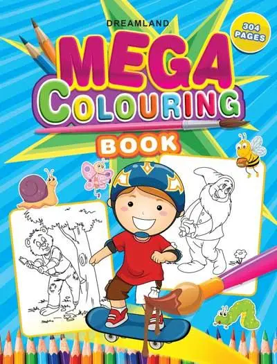 Dreamland Mega Colouring Book - A Drawing Painting & Colouring Book For Kids (English) 1