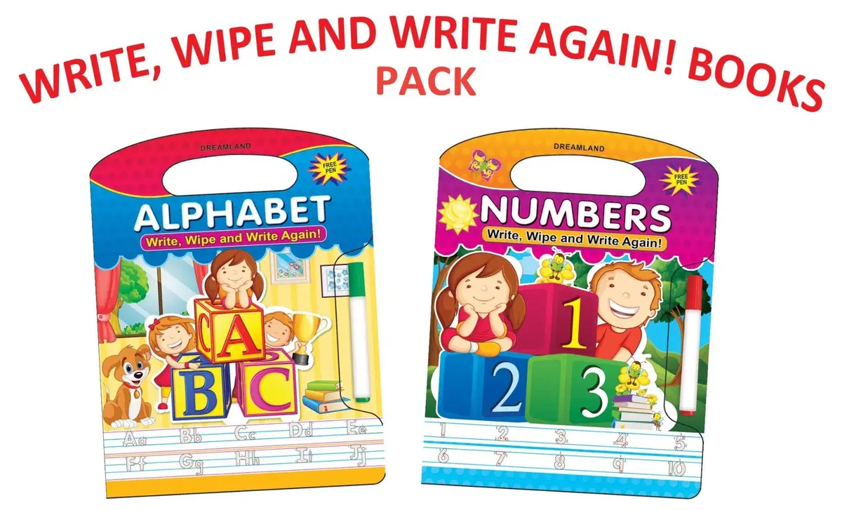 Dreamland Write And Wipe Books Combo Pack - An Early Learning Book For Kids - Pack Of 2 Titles(English) 1