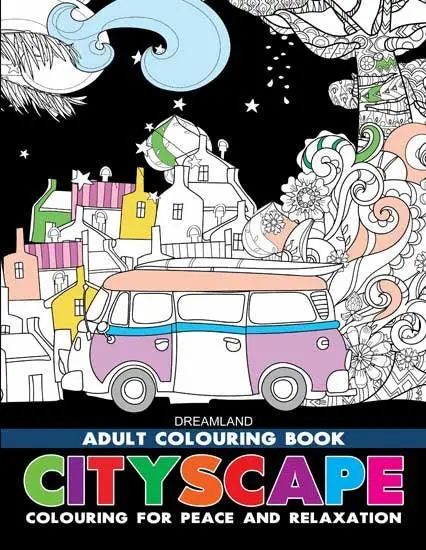 Dreamland Cityscape - Colouring Book - A Drawing Painting & Colouring Book For Adults (English) 1