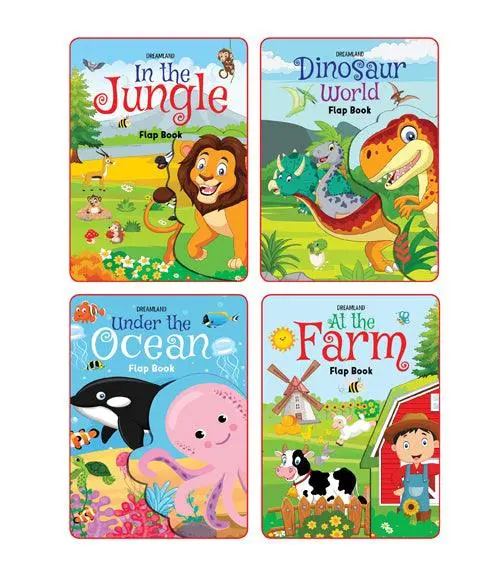 Dreamland Flap Books Combo - An Interactive & Activity Book For Kids - Pack Of 4 Books(English) 1