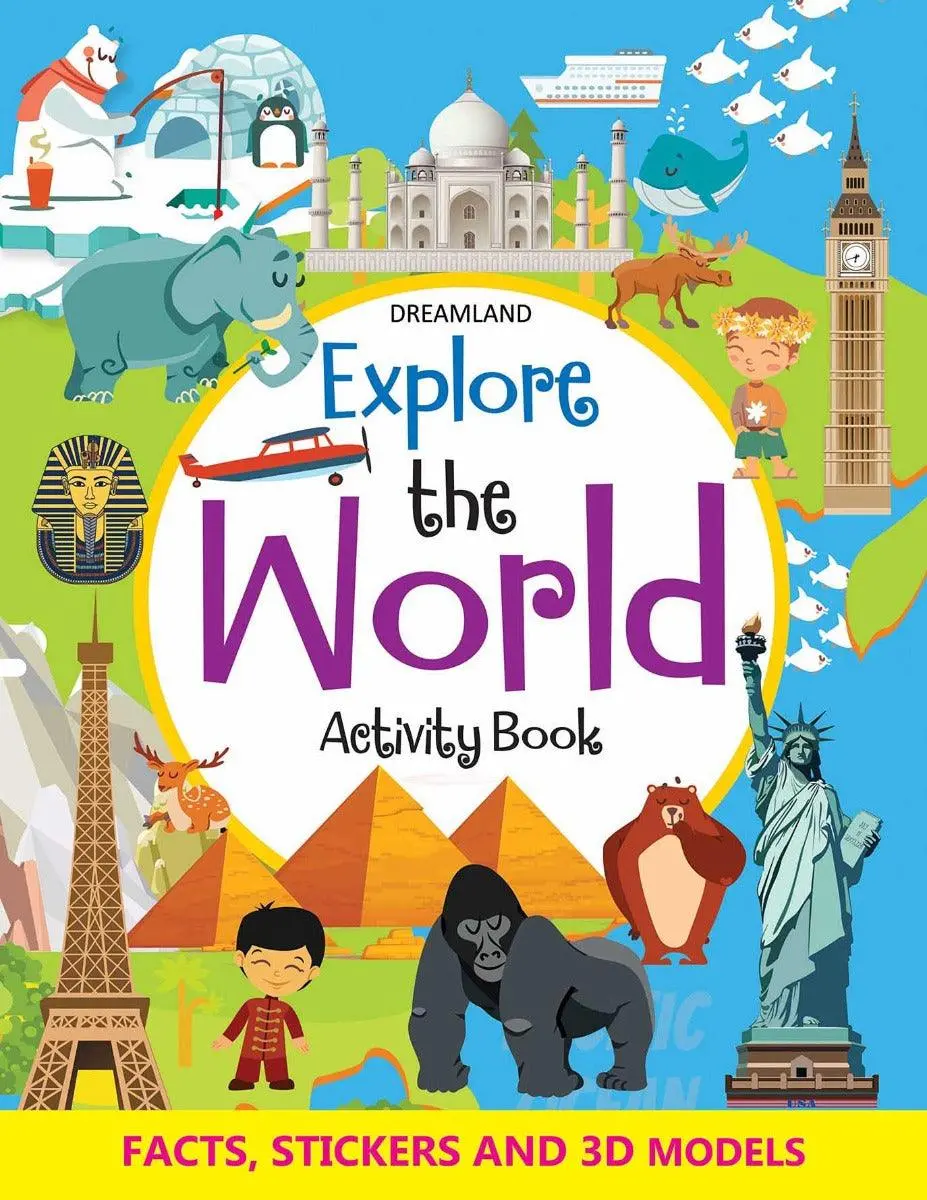 Dreamland Explore The World Activity Book With Stickers And 3D Models - An Interactive & Activity Book For Kids (English) 1