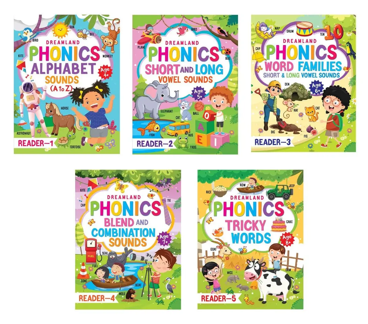 Dreamland Phonics Reader Combo Pack - An Early Learning Book For Kids - Pack Of 5(English) 1