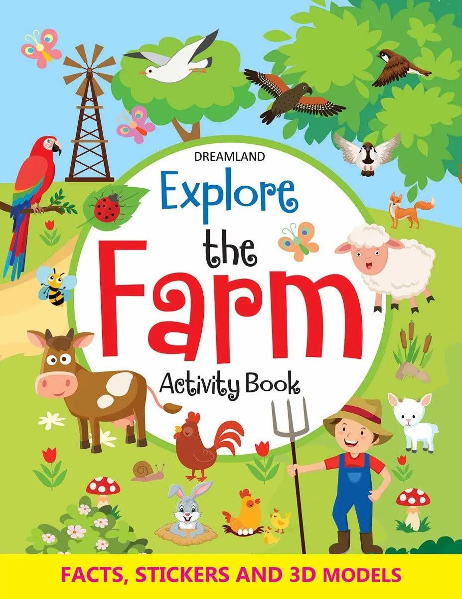 Dreamland Explore The Farm Activity Book With Stickers And 3D Models - An Interactive & Activity Book For Kids (English) 1