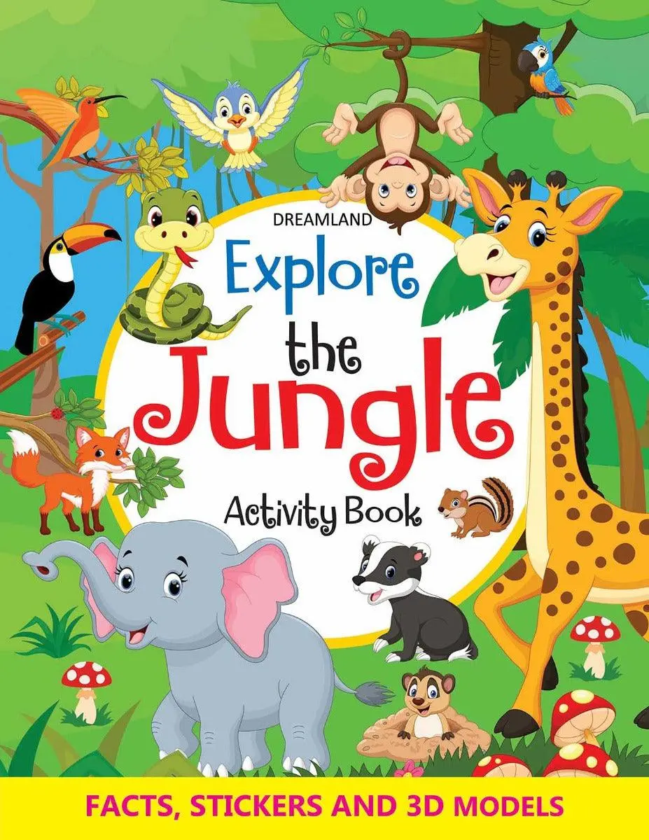 Dreamland Explore The Jungle Activity Book With Stickers And 3D Models - An Interactive & Activity Book For Kids (English) 1