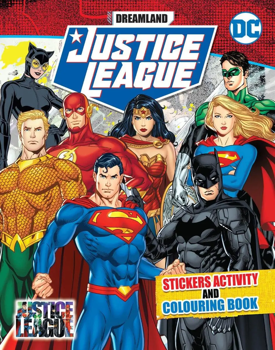 Justice League Stickers Activity And Colouring Book - A Drawing & Activity Book For Kids Ages 2+ (English) 1