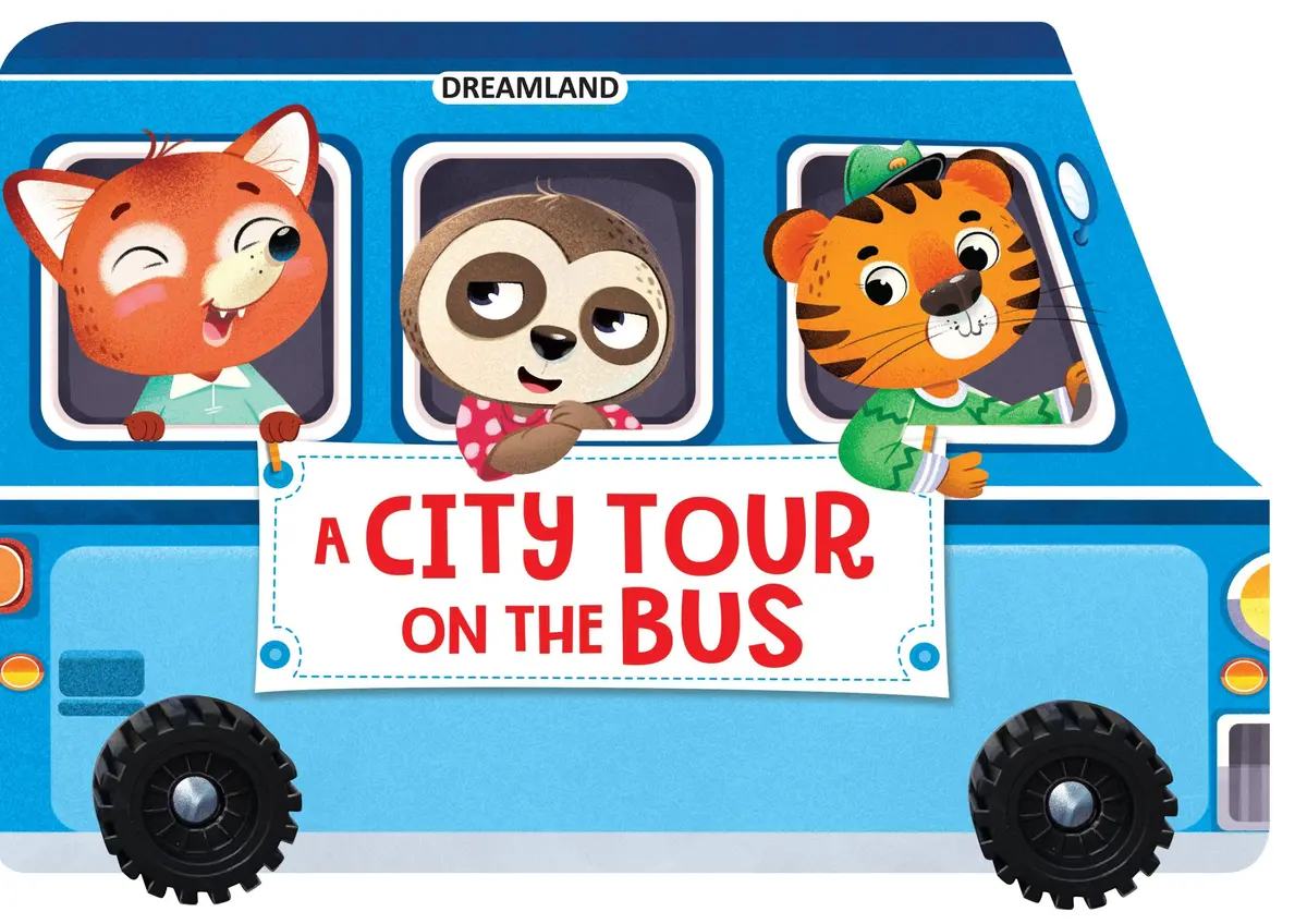 Dreamland A City Tour On The Bus - A Shaped Board Book With Wheels - A Picture Book For Kids (English) 1
