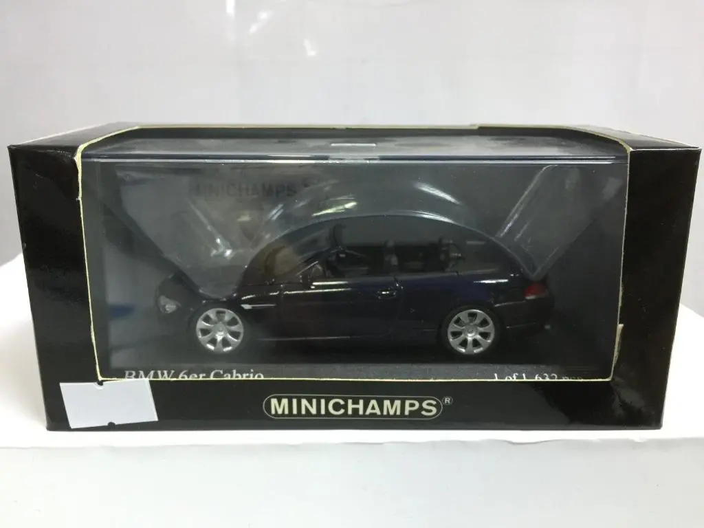 Minichamps 1/43 Bmw 6 Series Cabrio 2006 Blue Metallic (07693) (Piu/Tt61-90) 1
