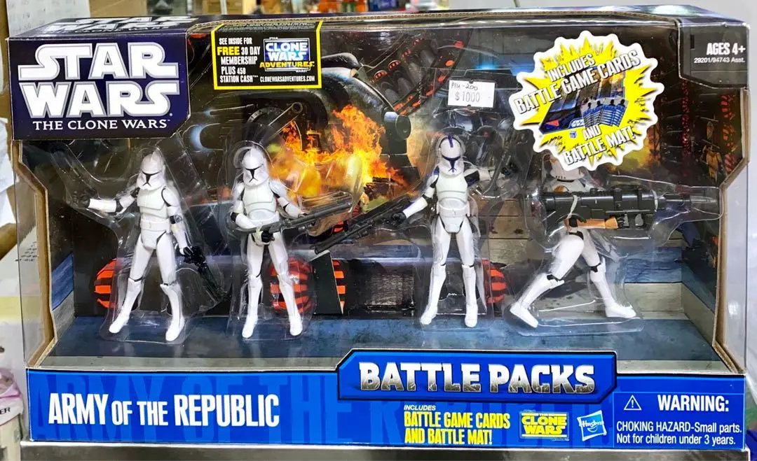 Hasbro 61567 Star Wars The Clone Wars Battle Packs Army Of The Republic 3.5” Figures Set Clone Troopers 501St Legion 212Th Battalion Piu-200 1
