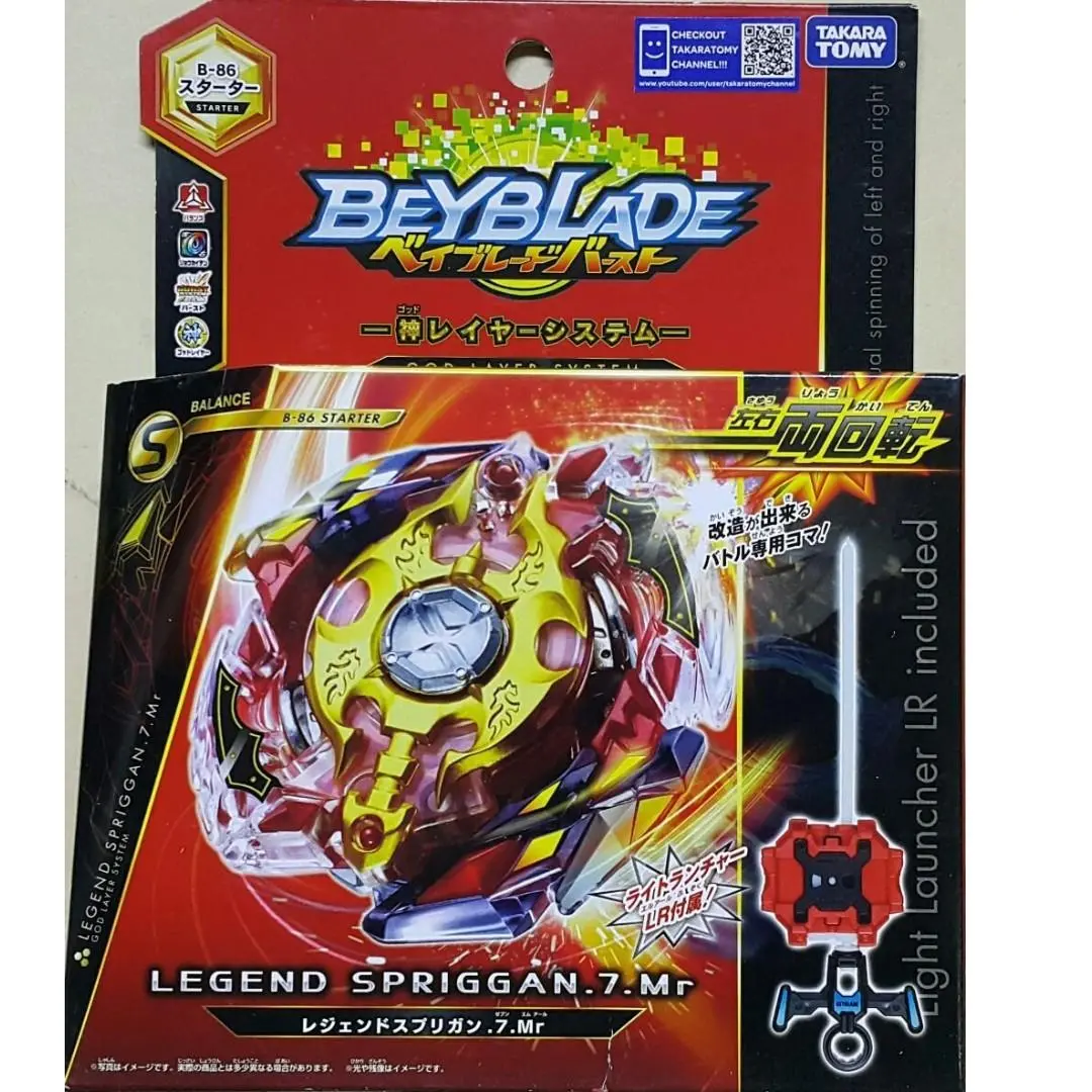 Takara Tomy 89592 爆旋陀螺 擊爆戰魂 紅愁 傳說巨神.7.Mr Beyblade Burst B-86 Starter God Layer System Legend Spriggan.7.Mr (Epc-1398-20) 1